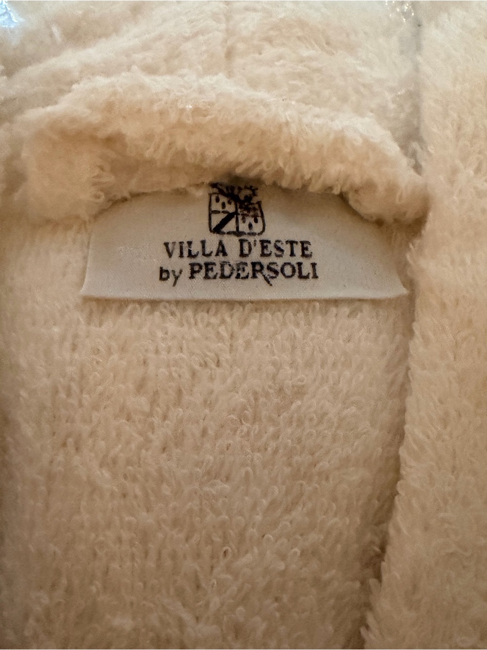 Men's Large White Embroidered Ville D’Este Italy 🇮🇹 Bath Robe - Picture 4 of 6
